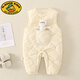 G.DUCKKIDS嬰兒連體衣背帶褲背心馬甲寶寶秋棉褲新生兒冬外穿薄棉褲子季裝春 米色 73cm