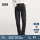 森馬（Semir）牛仔|森馬牛仔褲男經(jīng)典復(fù)古小腳褲顯瘦顯高長(zhǎng)褲秋季褲子百搭 牛仔水洗黑98201 32
