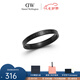 丹尼爾惠靈頓（DanielWellington）dw戒指 曜目黑經(jīng)典戒指簡約時尚素圈戒指情侶對戒 七夕禮物送男友 60碼 DW00400364