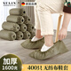 煦凜德國(guó)鞋套一次性加厚耐磨防滑防水反復(fù)用家用無(wú)紡布加大高級(jí)機(jī)房用 【煙灰色】特厚1200克 300只裝 均碼