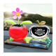 菲淼 汽車(chē)擺件車(chē)內飾品車(chē)載裝飾車(chē)上香水座車(chē)里搖頭太陽(yáng)花水晶蘋(píng)果 紅色太陽(yáng)花+金葉子一生平安
