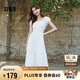 森馬（Semir）連衣裙女白月光氣質(zhì)溫柔夏季2025蝴蝶結(jié)優(yōu)雅U領長裙109325114004