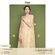 旅途原品ltyp 明星同款100支100%苧麻藝術(shù)印花背心裙休閑度假風(fēng)連衣裙秋 日光黃-植物印花 M