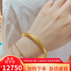 金喜晟 黃金古法金手鐲手環(huán)抖音同款999足金光面?zhèn)鹘y(tǒng)鐲子七夕禮物 62圈  約15克 多退少補