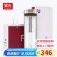 富光FU+剛系列雙層玻璃杯商務(wù)辦公水杯加厚車載茶杯玻璃杯子泡茶杯 剛 棕 雙層 380ml