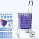 杰適（jieshi）折疊鋁合金購物車(chē)買(mǎi)菜車(chē)便攜小拖車(chē)手拉車(chē)老人家用便攜小推車(chē) 2輪普通款裸車(chē)+紫色禮包