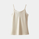 ZEZI22姆米重磅桑蠶絲小吊帶白色真絲背心女夏季新款西裝洋氣打底內搭 米杏 92%桑蠶絲 L (115-130斤)