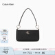 Calvin Klein【七夕禮物】腋下包通勤包包金屬字母拉鏈CK女包單肩法棍包DH3237 001-太空黑 OS