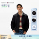 TOMMY HILFIGER【輕通勤】25新款春夏男商務(wù)休閑拉鏈翻領(lǐng)行政夾克外套04336 黑色BDS S （推薦：120-135斤）