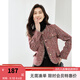 梵希蔓小香風(fēng)短外套女2024秋冬新款設(shè)計(jì)感小眾流蘇上衣 M3588 棗紅色 M
