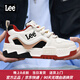 Lee男鞋官方潮流休閑鞋男士增高板鞋面包鞋韓版鞋子男款低幫運動(dòng)鞋 紅棕 【皮面四季款】 42 【偏大/請拍小一碼】