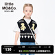little MO&Co.童裝春秋裝兒童針織衫女童背心羊毛馬甲毛衣上衣女孩 黑色 110 110/56