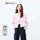 MO&Co.小香風(fēng)重工編織肌理手工流蘇閃蔥短款箱型外套小眾千金風(fēng) 冰粉色 M 165