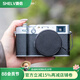 攝侶富士x100vi鏡頭蓋x100v相機配件x1006代鏡頭防丟蓋理光gr3鏡頭蓋gr3x頭層牛皮裝飾理光日記版真皮 x100vi/x100v經(jīng)典黑真皮鏡頭蓋