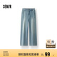 森馬（Semir）森柔牛仔|牛仔褲女工裝風長褲2025夏季闊腿褲酷颯風109325124004