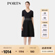 PORTS寶姿春季新品女裝腰部裝飾花蕊飾邊修身連衣裙ALP8K203RZE012 黑色 XS （2）
