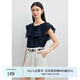 迪賽尼斯（DESIGNICE）2025年夏季新款黑色通勤氣質(zhì)設(shè)計感真絲襯衫女 藏青 L