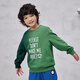 大嘴猴（paul frank）童裝兒童衛衣圓領(lǐng)純棉舒適休閑男女童長(cháng)袖2025春秋外穿上衣中性衣 057F軍綠 140