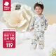 babycare兒童山茶花家居服秋冬男童空調(diào)服女童寶寶長袖睡衣秋季 哈沃伊山茶藍(lán) 90