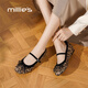 妙麗（Millies）品牌輕奢瑪麗珍鞋女真皮豹紋內(nèi)增高女鞋2025新款百搭休閑通勤單鞋 豹紋色 36 (230mm)  標(biāo)準(zhǔn)碼