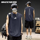 SKECHERS斯凱奇速干衣無袖t恤男夏季運(yùn)動(dòng)背心新款透氣坎肩跑步健身訓(xùn)練衣 M288-026R奧德賽灰 【男女同款】 L /175