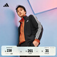 adidas休閑舒適毛圈布立領(lǐng)長袖套裝男裝春季阿迪達(dá)斯官方輕運(yùn)動(dòng) 黑色（選大一碼)   M