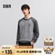 森馬（Semir）毛衣男25春絨感紅色針織衫撞色新年紅品套頭毛衫潮109125107101