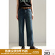 獨束大碼女裝顯瘦遮胯牛仔褲女春裝新款胖mm高腰寬松褲子 牛仔藍 3XL (尺碼：5) (尺碼：5)