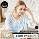 nest designs孕產(chǎn)婦月子服女士雙層紗布休閑哺乳衣家居服套裝 長(zhǎng)袖長(zhǎng)褲睡衣 海扇漫舞-紗布前片可掀款 M碼（建議身高165-170cm）