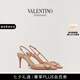 華倫天奴VALENTINO[七夕禮物]女士 VLOGO SIGNATURE 漆皮高跟鞋 肉桂粉色（建議選小半碼） 38