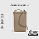CHARLIE&KELLI CK品牌包包女包時尚簡約手機包女士2025新款迷你小包斜挎單肩包 大象灰