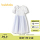 巴拉巴拉女童新中式連衣裙童裝2025夏兒童泡泡袖裙子國風(fēng)速干208225111036