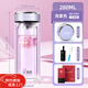 希諾（heenoor）新款雙層玻璃杯隔熱女士花茶杯便攜喝水杯子高顏值水杯 淡紫色 280ML【帶濾網(wǎng)】