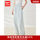 IEF/愛依服褲子2025夏季新款韓版時尚休閑運動風(fēng)百搭顯瘦哈倫褲 淺藍(lán) L