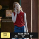 Teenie Weenie小熊女裝毛衣2025夏季新款復(fù)古簡(jiǎn)約休閑學(xué)院無(wú)袖毛衫 紅色 L