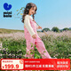迷你巴拉寬松牛仔背帶褲女童寶寶柔軟甜美背帶褲長褲春秋新品