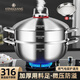鏗鏘德國特厚316不銹鋼蒸鍋食品級多層一體蒸煮鍋微壓鍋2025新款蒸鍋 雙層蒸鍋【316鋼 微壓鍋蓋】 30cm