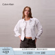 Calvin KleinJeans25早秋新款女士經(jīng)典小標(biāo)ck美式復(fù)古風(fēng)白色牛仔外套47C764G UN6-牛仔白 M
