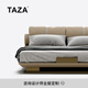 TAZA 床 意式輕奢牛皮床別墅主臥婚床設(shè)計(jì)師頭層牛皮現(xiàn)代簡(jiǎn)約雙人床 Bronze V級(jí)粒面全真皮 床1.8m+D322床墊