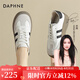 達(dá)芙妮（DAPHNE）德訓(xùn)鞋女板鞋夏2024新款美式復(fù)古增高透氣休閑鞋運(yùn)動(dòng)板鞋 米色4.5CM 37 標(biāo)準(zhǔn)碼
