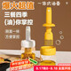 杰凱諾油壺油刷油壺廚房硅膠油刷壺一體瓶油刷子烙餅刷燒烤刷工具 黃色