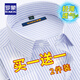 羅蒙（ROMON）冰感短袖襯衫男夏季商務(wù)休閑彈力襯衣男職業(yè)工裝條紋青年修身上衣 D08-3藍(lán)色+D08-6藍(lán)色【短袖款】 2XL 41