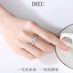 DREUD色蝴蝶結(jié)滿莫桑鉆戒指S925純銀情侶戒指女疊戴護(hù)戒尾戒搭配排戒 時(shí)尚蝴蝶結(jié)排戒+禮盒+證書(shū)擦銀布 16號(hào)（閉口送測(cè)量工具）