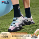 FILA 斐樂女鞋草莓涼鞋夏厚底增高瑪麗珍運動魔術(shù)貼涼拖 粉紅沙司/淡水色-SD 37.5