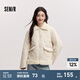 森馬棉服女拼接毛絨翻領(lǐng)溫柔百搭2024冬季新款時尚寬松棉衣復(fù)古風(fēng) 白色調(diào)00311 160/84A/M