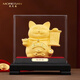 莫尼森  MOREISAN絨沙金招財(cái)貓 擺件辦公室桌面裝飾品公司前臺(tái)收銀臺(tái)開店開業(yè)禮物 絨沙金-招財(cái)貓【禮盒裝】22*14*21.5cm