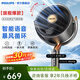 飛利浦【健康循環(huán)風(fēng)】24檔直流變頻四季凈化扇3D自動(dòng)搖頭空氣循環(huán)扇家用電風(fēng)扇落地輕音節能風(fēng)扇 離線(xiàn)語(yǔ)音款+過(guò)濾網(wǎng)【直流變頻】
