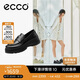 愛步（ECCO）樂(lè)福鞋 時(shí)尚厚底增高休閑皮鞋女 蹤跡30女鞋系列220723 黑色 38