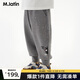 馬·拉丁（M.Latin）馬拉丁童裝兒童25春裝新款男童小童休閑趣味小熊貼布運(yùn)動(dòng)針織長(zhǎng)褲