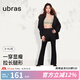 ubras虞書欣同款輕柔空氣層修身微喇收腹瑜伽打底喇叭褲女可外穿 微喇打底褲-黑色 L